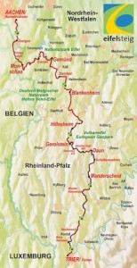 De Eifelsteig Eifel Duitsland kaart wandelen wandelkaart