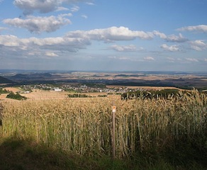 mooie vergezichten op de wandelroute van het Traumpfad Wacholderweg