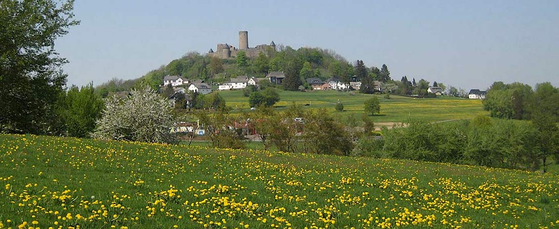 berg nurburg burcht kasteel eifel duitsland