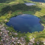 Schalkenmehr Schalkenmehrener maar meer eifel duitsland vulkaaneifel