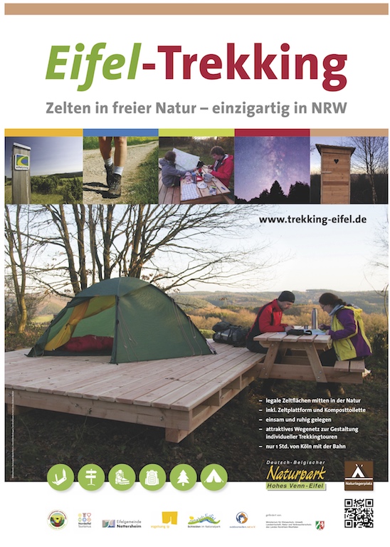 wildkamperen eifel duitsland tent trekking