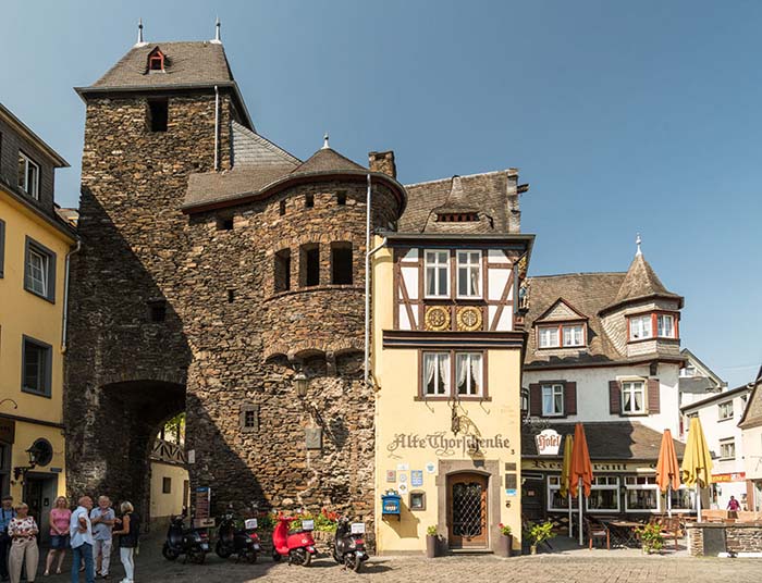 Het oude centrum van Cochem en het marktplein.