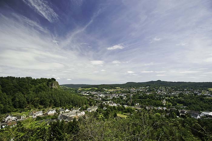 Mooie panoramauitzichten op de wandelrouten door de Gerolsteiner Dolomieten; het Gerolsteiner Keltenpfad.