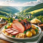 gerecht met vlees uit de eifel bord met eten