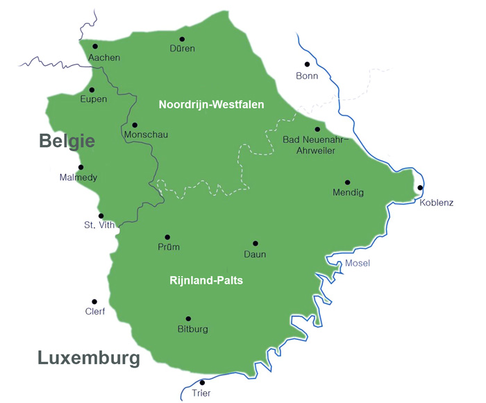 kaart Eifel
