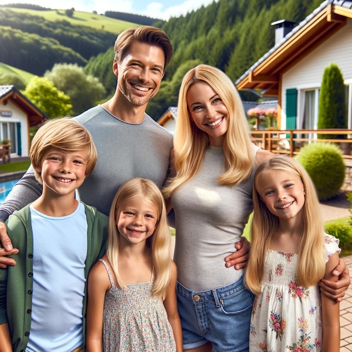 met kinderen, het gezin, op vakantie in de Eifel op een bungalowpark